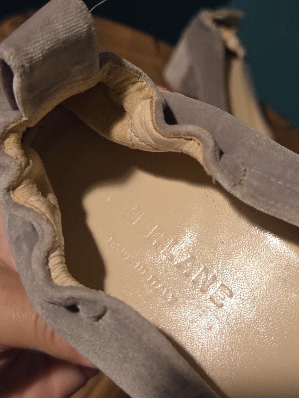 Everlane Day Heel Womens 10.5 Chunky Pump In Grey Suede - Picture 2 of 12